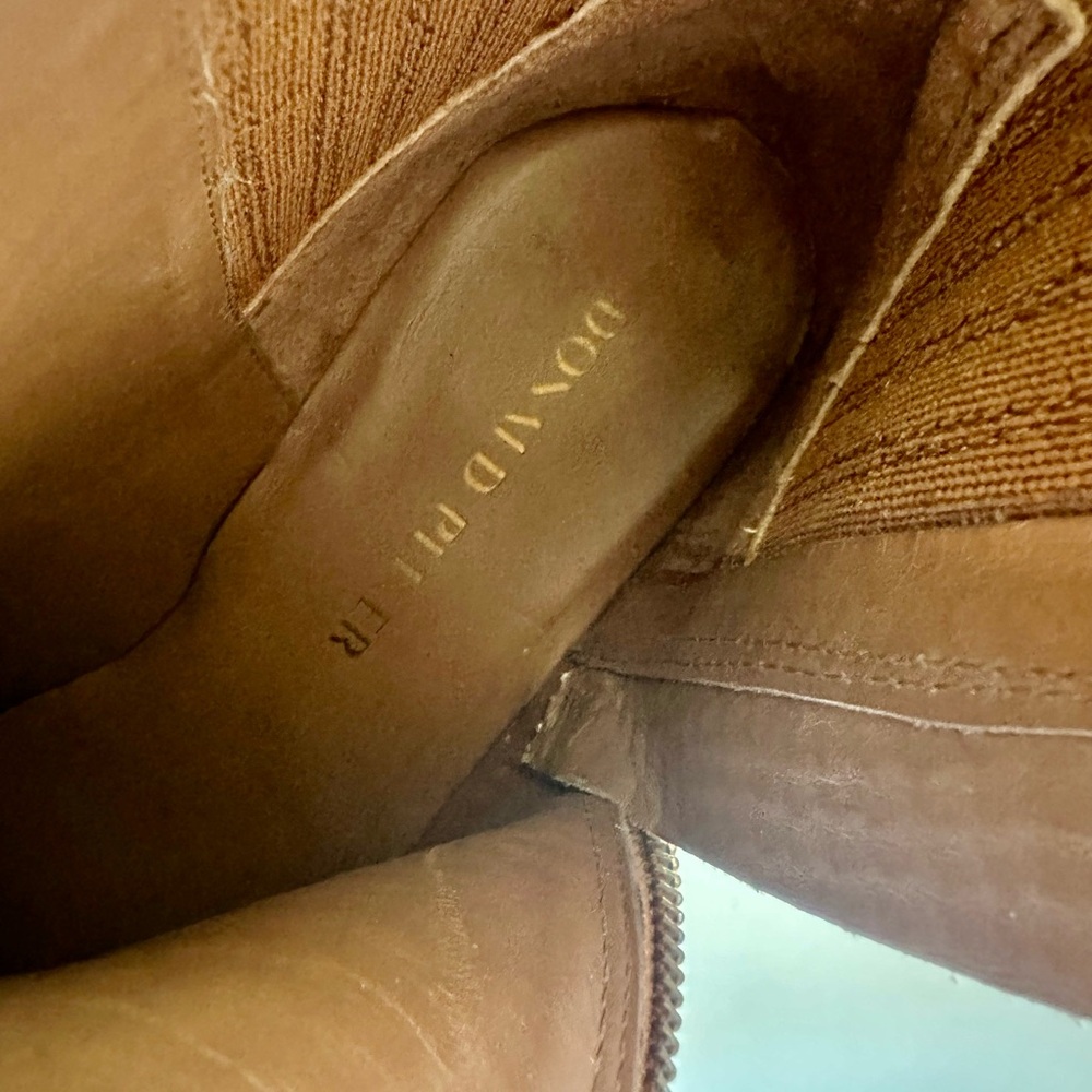 Donald J. Pliner Brown Embossed Leather Ankle Boots - Picture 6 of 8